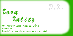 dora kalitz business card